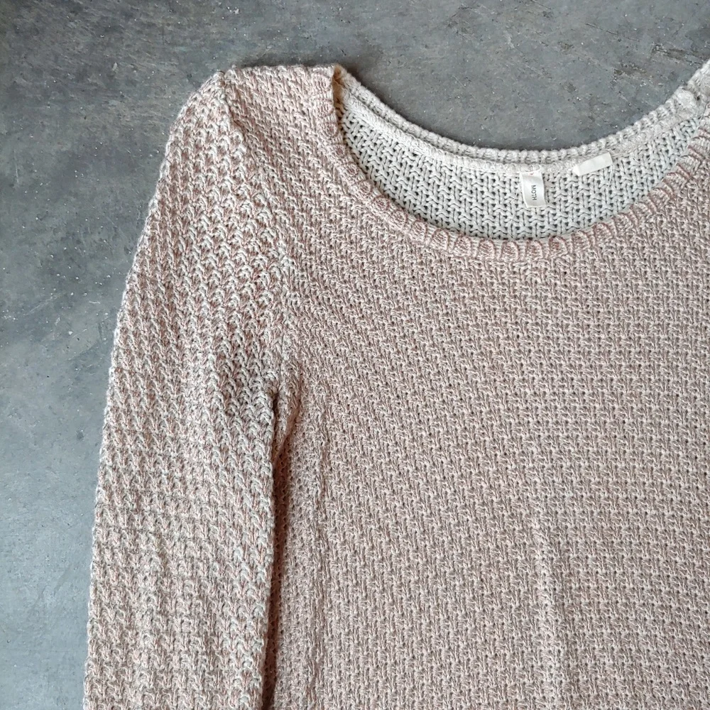 Moth Anthropologie Gold Metallic Shimmer Stitch Pullover Sweater medium_3